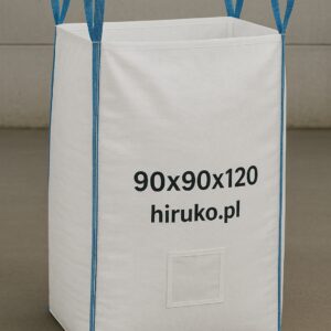 Big Bag U+2 90x90x120 cm | SWL: 1000 kg | 130 GSM | Otwarty / Płaski