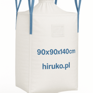 Big Bag U+2 90x90x140 cm | SWL: 1000 kg | 140 GSM | Wlot 35x50 / Wylot 35x50