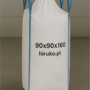 Big Bag U+2 90x90x160 cm | SWL: 1000 kg | 140 GSM | Wlot 35x50 / Wylot 35x50