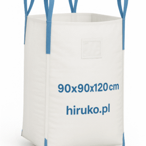 Big Bag U+2 90x90x120 cm | SWL: 1000 kg | 150 GSM | Otwarty / Płaski