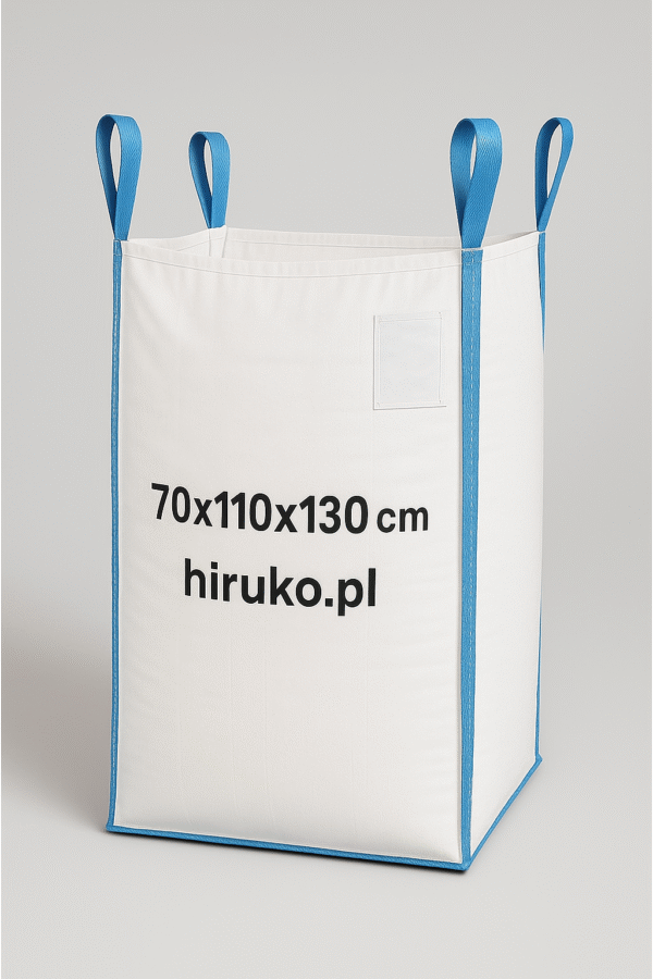 Big Bag U+2 70x110x130 cm | SWL: 500 kg | 130 GSM | Otwarty / Płaski